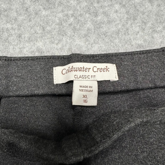 Coldwater Creek Classic Fit Gray Knit Pull On Pants Elastic Waist Womens XL 16 - Picture 3 of 6